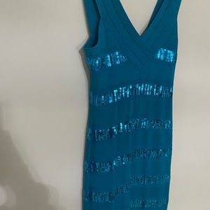 Guess turquoise/teal dress woman  size small form fitted dress
